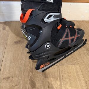 Women’s Black and Orange Ice Skates